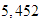 $5,452$